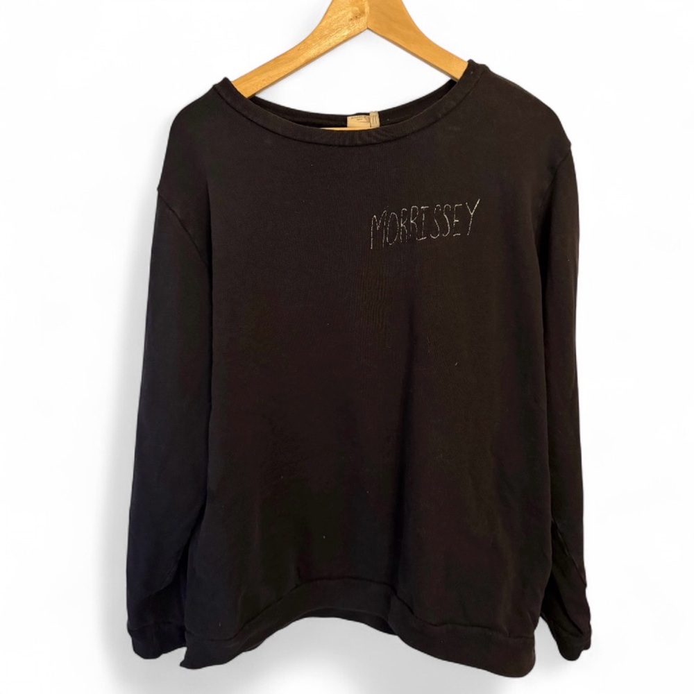 Black 'MORRISSEY' Embroidered Crewneck Sweatshirt